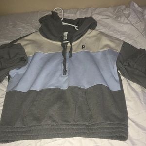 Gray White Blue Victoria Secret Love Pink Hoodie